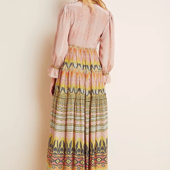 Anthropologie Bhanuni by Jyoti Giorgia Embroidered Maxi Dress NWOT - Picture 3 of 12